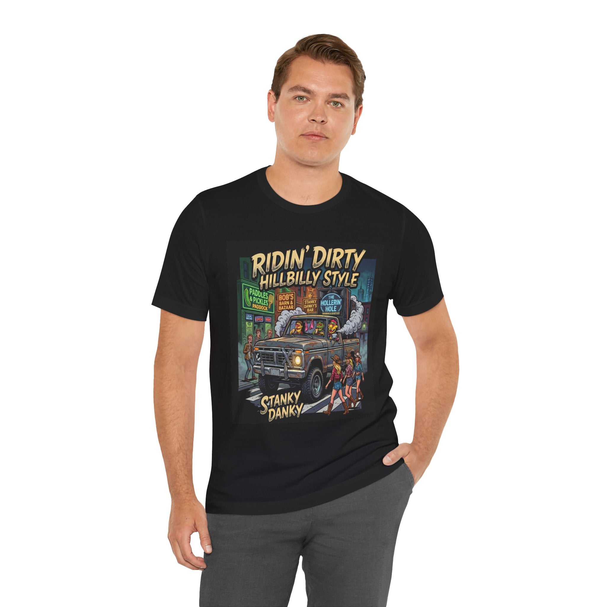 Ridin' Dirty Hillbilly Style Tee — "Stanky Danky" Tour Truck Graphic Tee