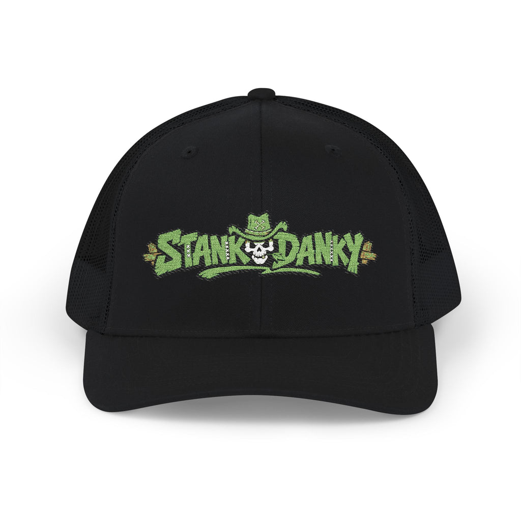 Stank Danky Richardson Embroidered Trucker Hat — Green Graffiti Snapback Cap